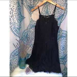 🔆 Francesca’s Black Lace Tank Romper. NWOT Size S